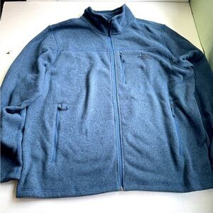 North face men's blue fleece jacket size xxl